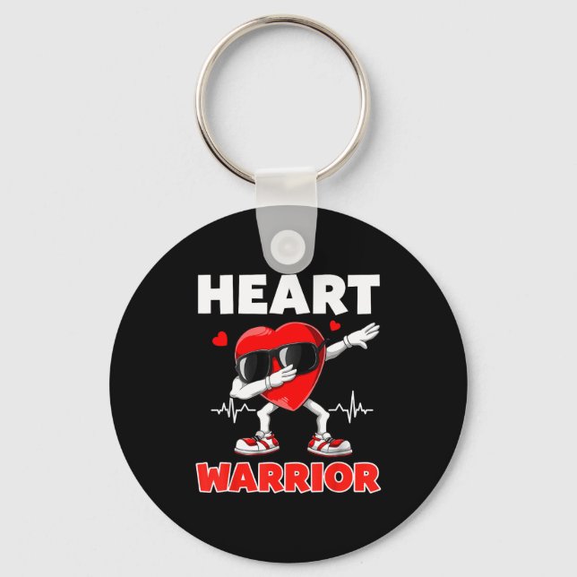 Chaveiro Heart Warrior Heart Disease Awareness Month Red He (Frente)