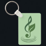 Chaveiro Heather Niemi Savage Key Chain<br><div class="desc">Support a composer by buying merch! Show off your love of music with a keychain displaying my logo on a mint green background. My treble clef with a leaf logo in a dark sage green represents my work as both a musician and an herbalist. The 5 ripples represent the 5...</div>