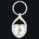 Chaveiro Heather Niemi Savage Logo Metal Keychain<br><div class="desc">Support a composer through buying merch!
This metal keychain has my logo,  a sage treble clef with a leaf representing my work as a musician and herbalist.</div>
