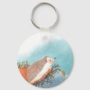 Chaveiro Hedgehog e primeiros flocos de neve
