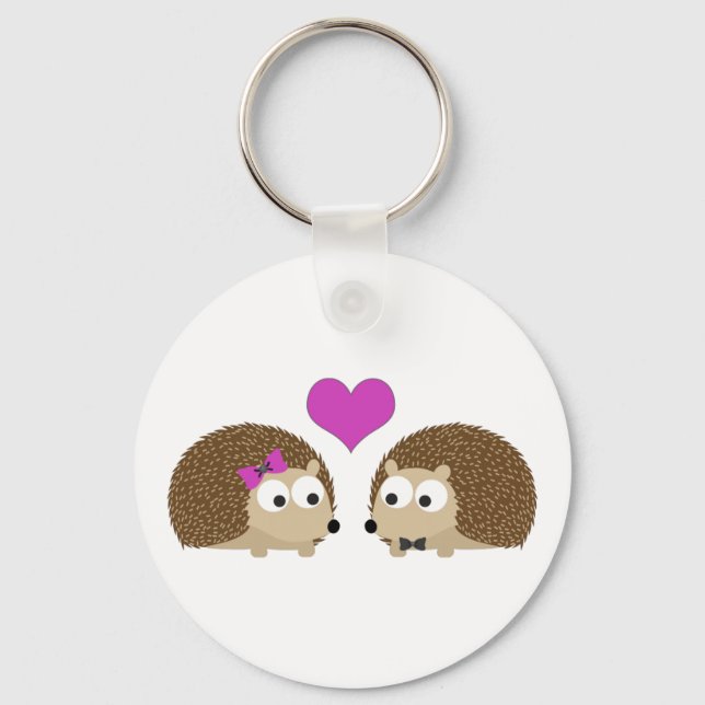 Chaveiro Hedgehogs apaixonados (Frente)