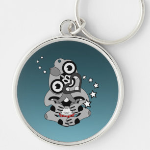 Chaveiro Hei Tiki Nova Zelândia Drum Maori design