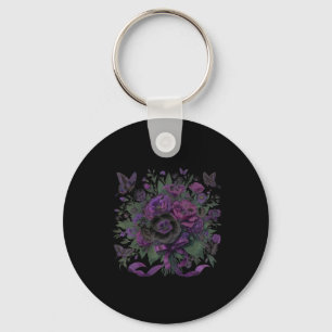 Chaveiro Heimerheimer Pansor Floral Púrpura Demência Heimer