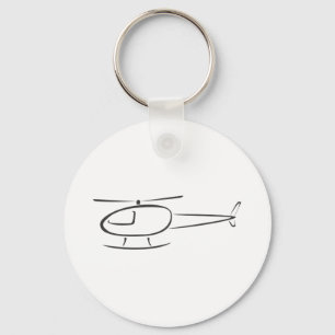 Chaveiro Helicóptero no estilo do desenho da abanada