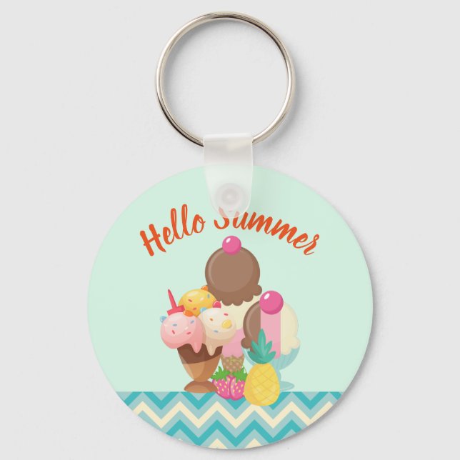 Chaveiro Hello Summer Sorvete Delights (Frente)