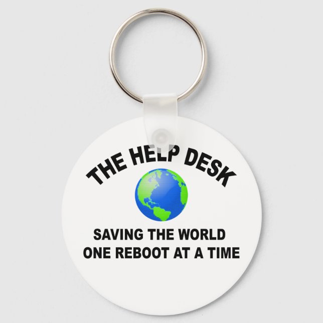 Chaveiro Help Desk - Salvando o mundo (Frente)