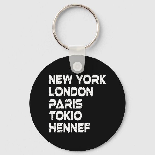 Chaveiro Hennef New York London Tokio Paris Anhänger (Frente)