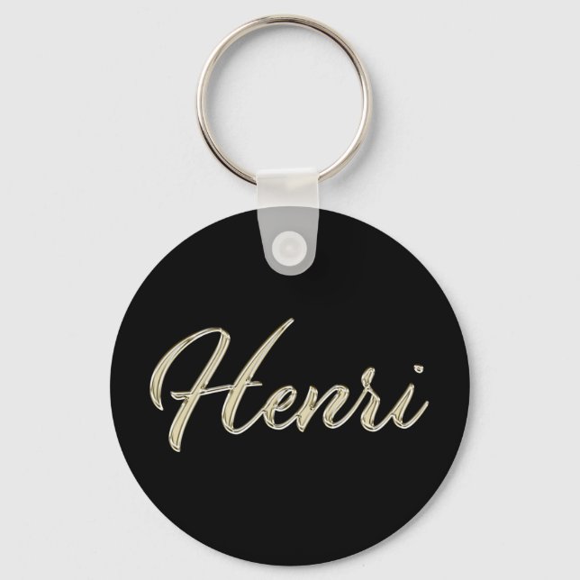 Chaveiro Henri Name whitegold Button Schlüsselanhänger (Frente)
