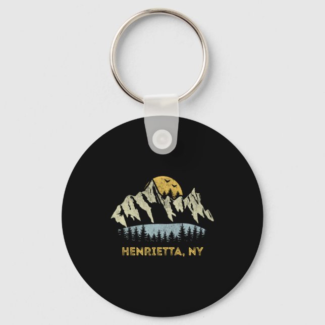 Chaveiro Henrietta New York Mountain Sunset Sunrise Ny  (Frente)
