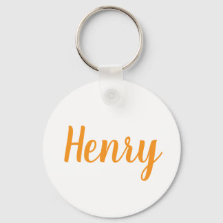 Chaveiro Henry name Metal ring keychain
