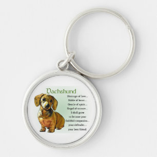 Chaveiro Herança do Dachshund do amor