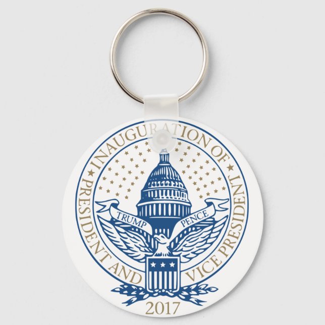 Chaveiro Herança do Presidente de Pé-Trump Inaugural Logoti (Frente)