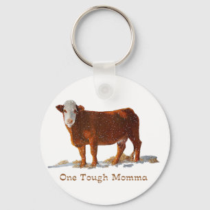 Chaveiro Hereford Cow: Uma mamã difícil: Dia de as mães