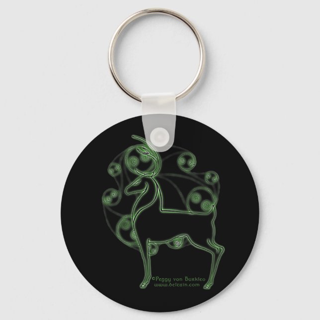 Chaveiro Herne Celtic Deer Chaveiro, Preto (Frente)