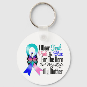 Chaveiro Herói da fita do cancer de tiróide minha mãe