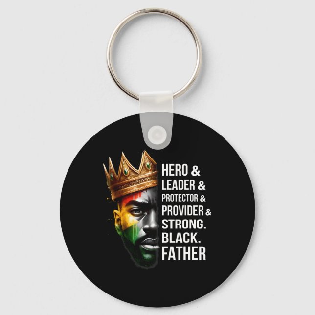 Chaveiro Herói E Líder E Protetor E Provedor Preto D (Frente)