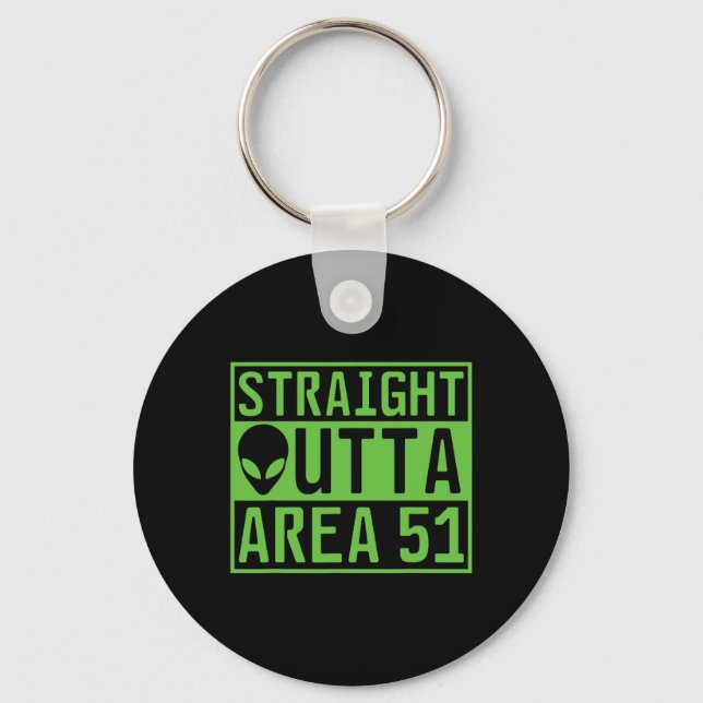 Chaveiro Hetero Fora Da Área 51 Alienígena Ufo Caça (Frente)