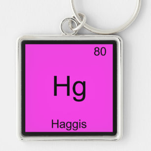 Chaveiro Hg - Haggis Camiseta do Símbolo do Elemento de Quí