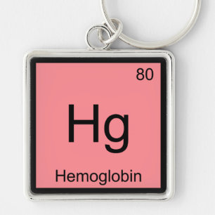 Chaveiro Hg - Hemoglobina Símbolo de Elemento Químico Sangu