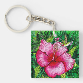 Chaveiro Hibisco Beija-flor