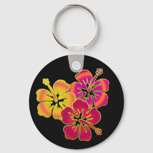 Chaveiro hibiscus trio   BG preto