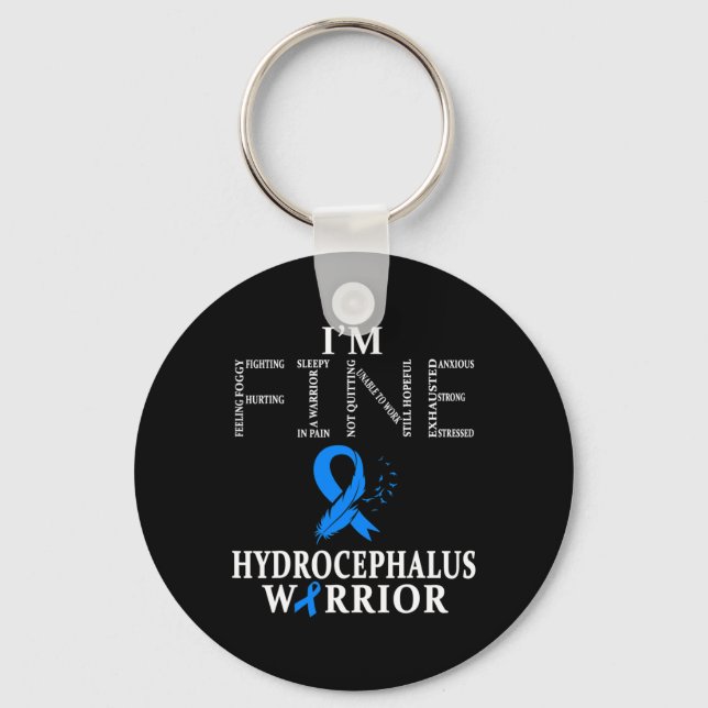 Chaveiro Hidrocephalus Warrior Eu sou Fine Feather (Frente)