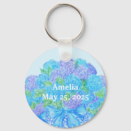 Chaveiro Hídrreia Desenhada À Mão Em Vase