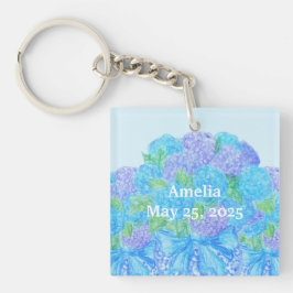 Chaveiro Hídrreia Desenhada À Mão Em Vase