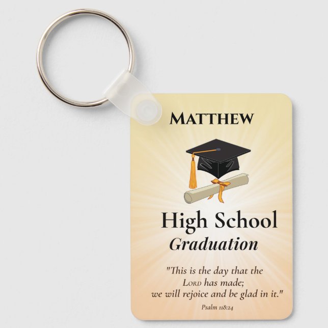 Chaveiro High School Graduation Personalized Sunburst (Frente)