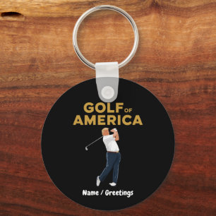 Chaveiro Hilário Golfe Divertido da América Meme Trump Troc