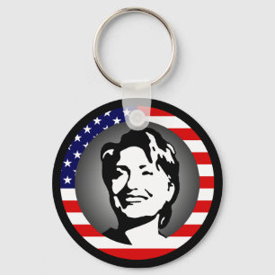Chaveiro Hillary Clinton 08. Nós bandeira.