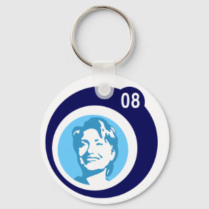 Chaveiro hillary clinton : bolhas azuis :