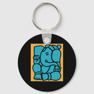 Chaveiro Hindu Ganesha Puja Deus Elefante Yoga Meditação Mi