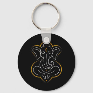 Chaveiro Hindu Ganesha Puja Elefante Deus Índia Meditação Y