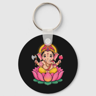 Chaveiro Hindu Ganesha Puja Elefante Deus Índia Meditação Y