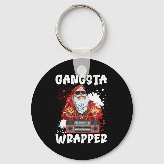 Chaveiro Hip Hop Santa Claus Gangster Christmas Gangsta Wra (Frente)