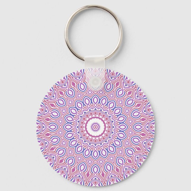 Chaveiro Hippie Boho Funky Groovy Bohemian Kaleidoscope (Frente)