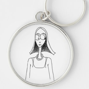 Chaveiro Hippie Chic Girl com óculos de sol