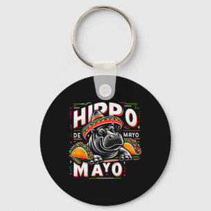Chaveiro Hippo Cinco De Mayo Funny México Hippopotamus Funn