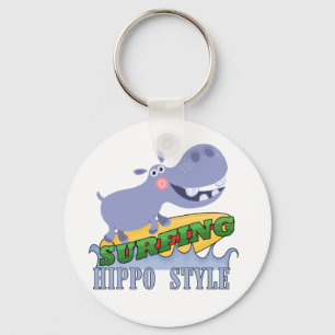 Chaveiro Hippopotamus do surfista