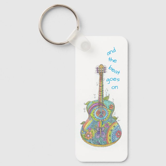 Chaveiro Hippy Guitar (Frente)