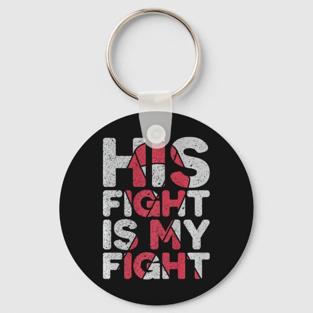 Chaveiro His Fight Is My Fight Brain Aneurysm Support  (Frente)