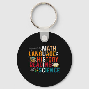 Chaveiro História da Língua Matemática Leitura Ciência Músi