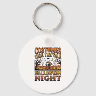 Chaveiro História de Fantasia de Halloween Tipografia de Ce