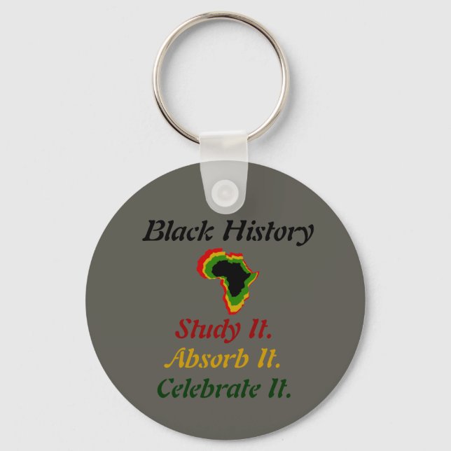 Chaveiro "História Negra - Estudo/Absorção/Celebração" (Frente)