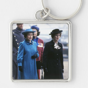 Chaveiro HM Queen Elizabeth II-Margaret Thatcher
