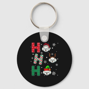 Chaveiro Ho Ho Ho Bichon Frise Cachorro Correspondente aos