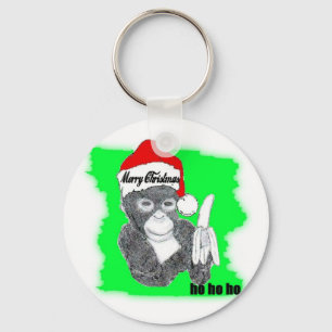 Chaveiro ho ho ho NEGÓCIO de ALGUM MONEKY NO TEMPO do XMAS