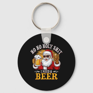 Chaveiro Ho Ho Santo Eu Preciso Uma Cerveja Divertido Papai