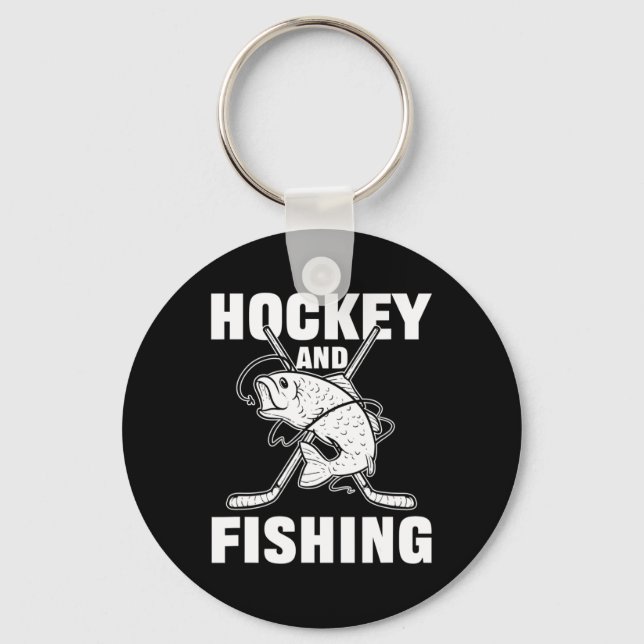 Chaveiro Hockey E Pesca De Peixes De Hóquei No Gelo (Frente)